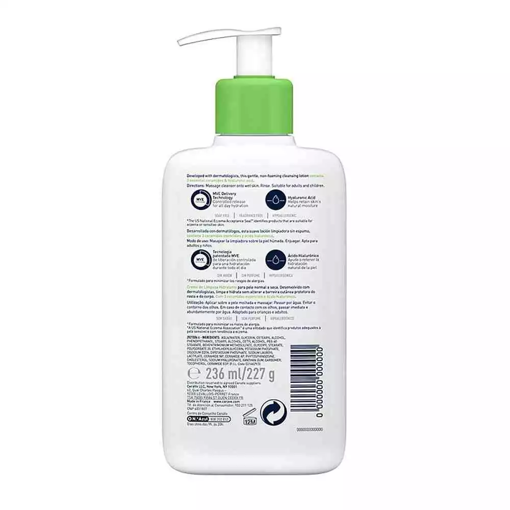 CeraVe Crema Limpiadora Hidratante Hydrating Cleanser 236ml - Imagen 17