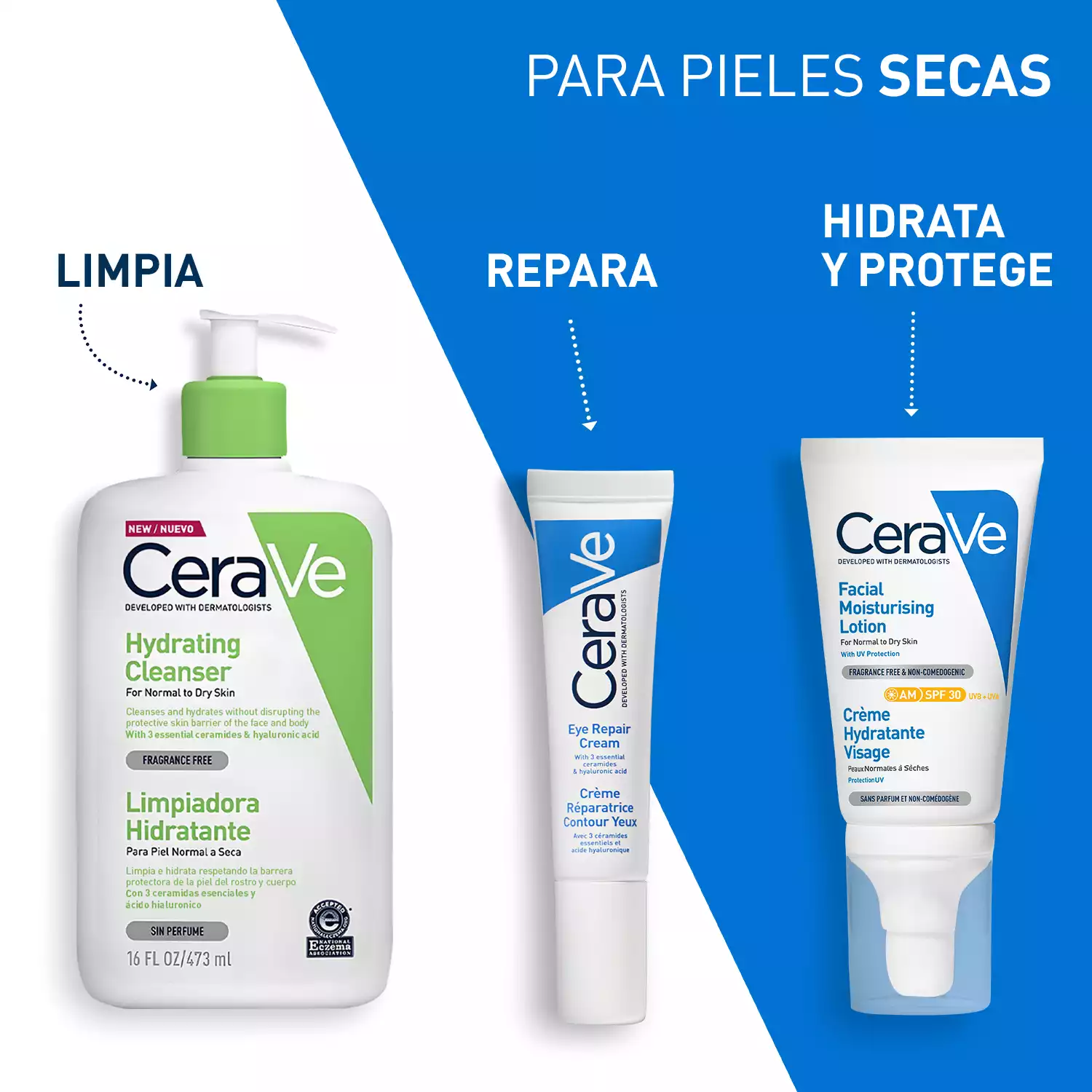 CeraVe Crema Limpiadora Hidratante Hydrating Cleanser 236ml - Imagen 5
