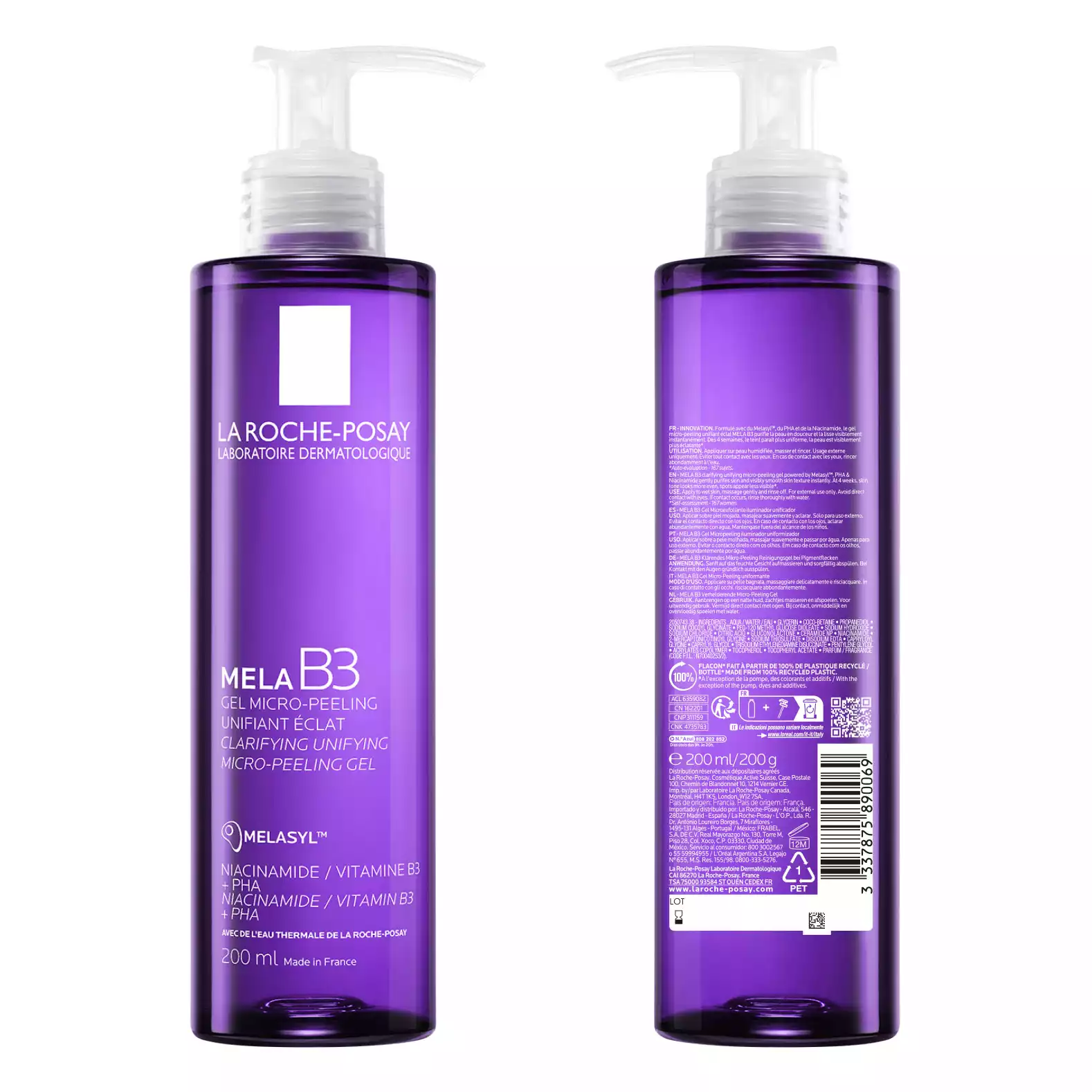 Gel Limpiador Microexfoliante Anti-manchas Mela B3 200ml - Imagen 2
